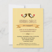 Einladung der Lovebirds Yellow Engagement Party (Vorderseite)