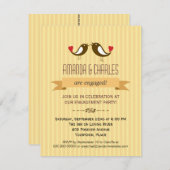Einladung der Lovebirds Yellow Engagement Party (Vorne/Hinten)