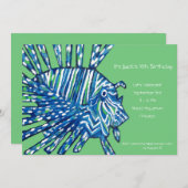 Einladung der Löwenfische zum Geburtstag (Vorne/Hinten)