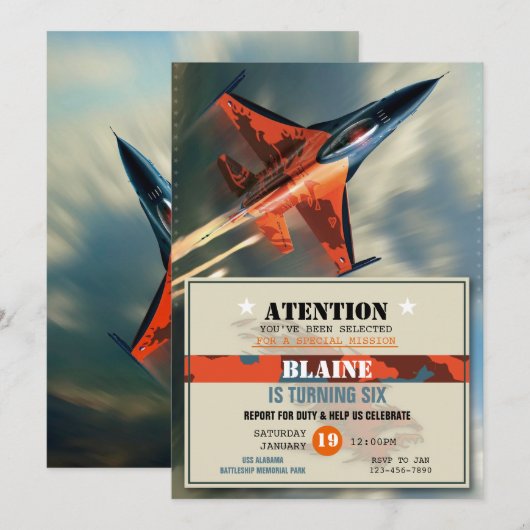 Einladung der Luftwaffe zum Geburtstag (Vorne/Hinten)