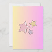 Einladung der Mädchen zum 1. Geburtstag in Rosa (Rückseite)