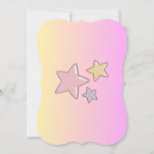 Einladung der Mädchen zum 1. Geburtstag in Rosa (Rückseite)