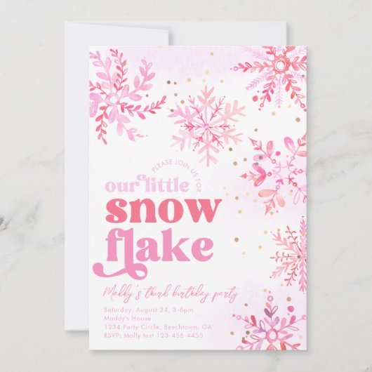 Einladung der Mädchen zum Geburtstag (Vorderseite)