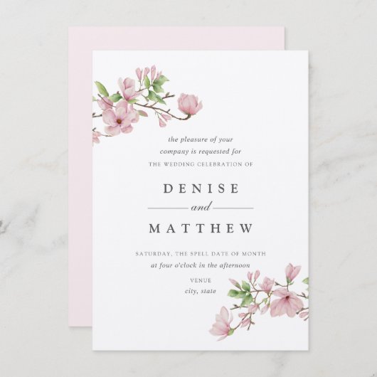 Einladung der Magnolia Collection (Vorne/Hinten)