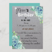 Einladung der Mama zum Geburtstag (Vorne/Hinten)