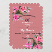 Einladung der Mama zum Geburtstag (Vorne/Hinten)