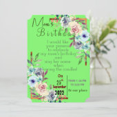 Einladung der Mama zum Geburtstag (Stehend Vorderseite)
