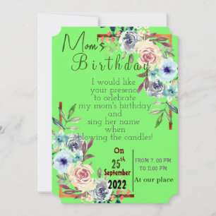 Einladung der Mama zum Geburtstag