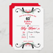 Einladung der Mama zum Geburtstag (Vorne/Hinten)