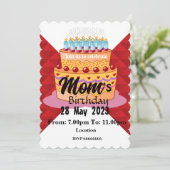 Einladung der Mama zum Geburtstag (Stehend Vorderseite)