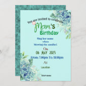 Einladung der Mama zum Geburtstag (Vorne/Hinten)