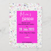 Einladung der Mama zum Geburtstag (Vorne/Hinten)