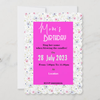 Einladung der Mama zum Geburtstag