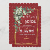 Einladung der Mama zum Geburtstag (Vorne/Hinten)