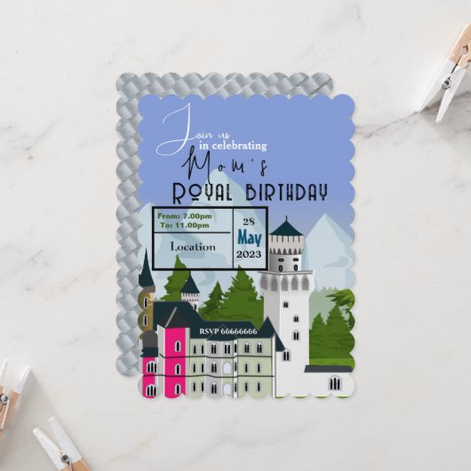 Einladung der Mama zum Königstag (Vorderseite/Rückseite Beispiel)