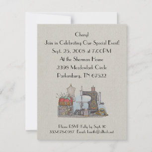 Einladung der manuellen Nähmaschine