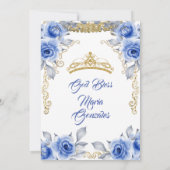 Einladung der Marine Blue Quinceanera (Rückseite)