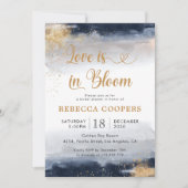 Einladung der Marine und der Gold Bridal Dusche (Vorderseite)