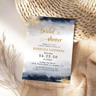 Einladung der Marine und der Gold Bridal Dusche