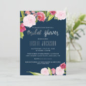 Einladung der Marine und der Silver Bridal Dusche (Stehend Vorderseite)