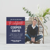 Einladung der Marine und des Roten Fotos (Stehend Vorderseite)