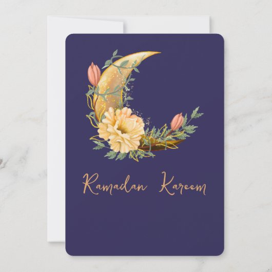 Einladung der Marine und Gold Ramadan Iftar (Rückseite)