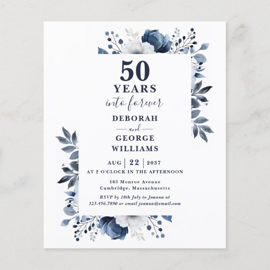 Einladung der Marine zum 50. Hochzeitstag (Vorderseite)