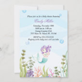 Einladung der Meerjungfrau-Babydusche (Vorderseite)