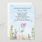 Einladung der Meerjungfrau-Babydusche (Vorne/Hinten)