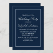 Einladung der Minimalistischen Marine zum Geburtst (Vorne/Hinten)