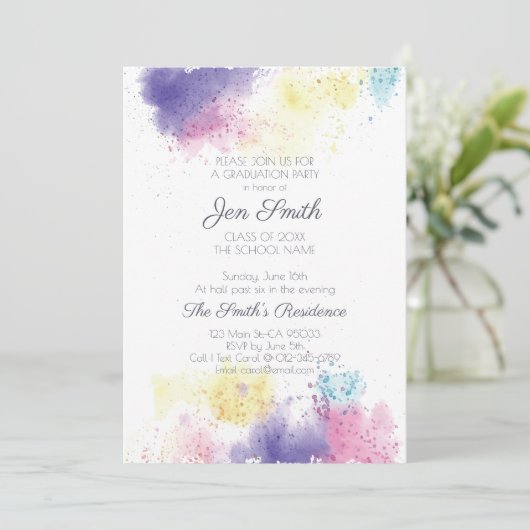 Einladung der modernen Aquarellschule. (Stehend Vorderseite)