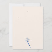 Einladung der modernen blauen Hand (Rückseite)