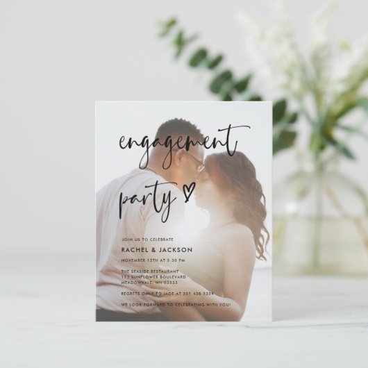 Einladung der Modernen Foto-Engagement-Partei (Stehend Vorderseite)