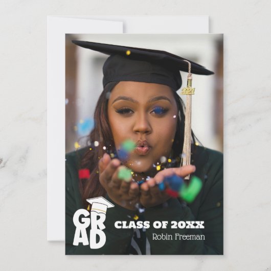 Einladung der Modernen Foto Graduation Party (Vorderseite)