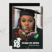 Einladung der Modernen Foto Graduation Party (Vorne/Hinten)