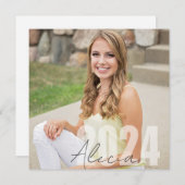 Einladung der Modernen Foto Graduation Party (Vorne/Hinten)