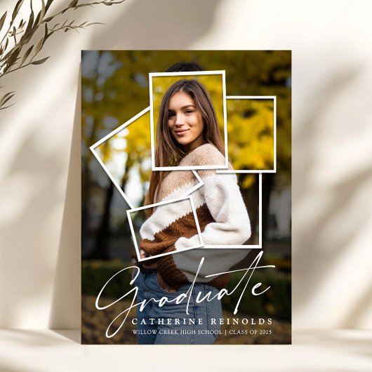 Einladung der Modernen Foto Graduation Party