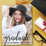 Einladung der Modernen Foto Graduation Party B Postkarte<br><div class="desc">Moderne Graduierungspartei Einladung Foto Postkarte</div>
