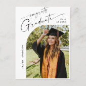 Einladung der Modernen FOTO Graduation Party Postkarte (Vorderseite)