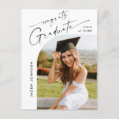 Einladung der Modernen FOTO Graduation Party Postkarte (Vorderseite)