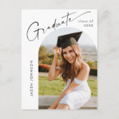 Einladung der Modernen FOTO Graduation Party Postkarte (Vorderseite)