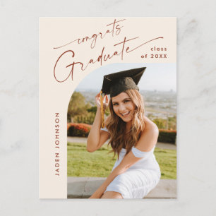 Einladung der Modernen FOTO Graduation Party Postkarte