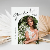 Einladung der Modernen FOTO Graduation Party Postkarte