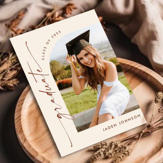 Einladung der Modernen FOTO Graduation Party Postkarte