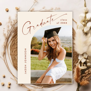 Einladung der Modernen FOTO Graduation Party Postkarte