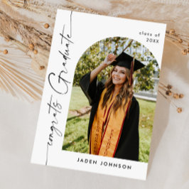 Einladung der Modernen FOTO Graduation Party Postkarte