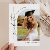 Einladung der Modernen FOTO Graduation Party Postkarte