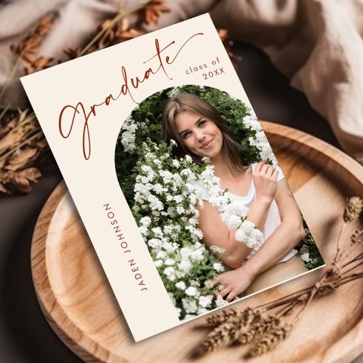 Einladung der Modernen FOTO Graduation Party Postkarte