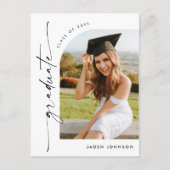 Einladung der Modernen FOTO Graduation Party Postkarte (Vorderseite)