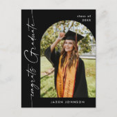 Einladung der Modernen FOTO Graduation Party Postkarte (Vorderseite)